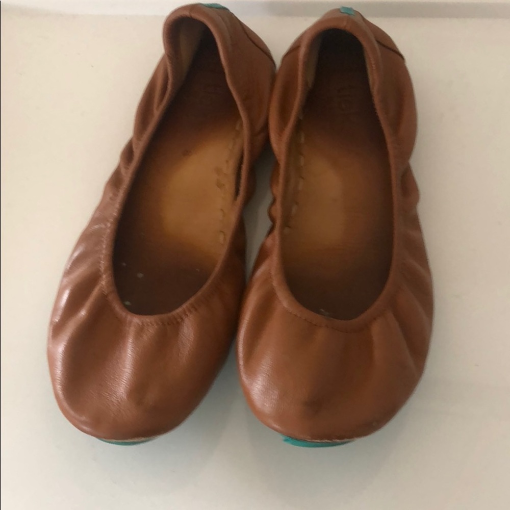 Tieks Size 8. Chestnut. Leather.